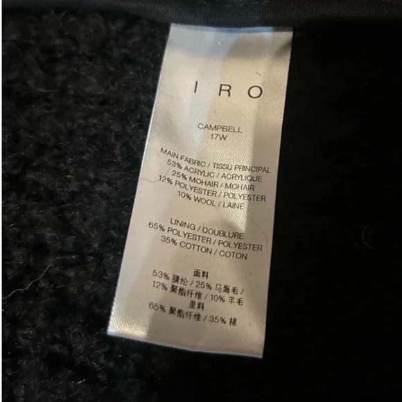 IRO Campbell Boucle Knit Wool Open Front Cardigan - Picture 5 of 5